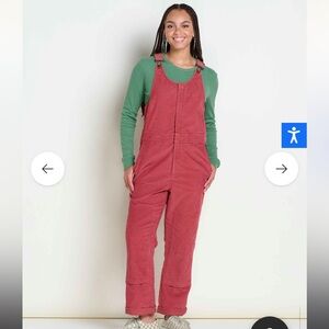 NWT Toad & co coaster cord overall in sundown vintage wash XL (10-14)